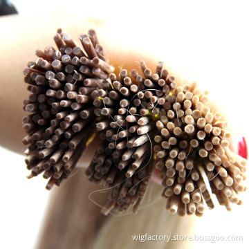 Wholesale factory price fashionable pre-bonded i tips human hair, i tip hair extensions wholesale india